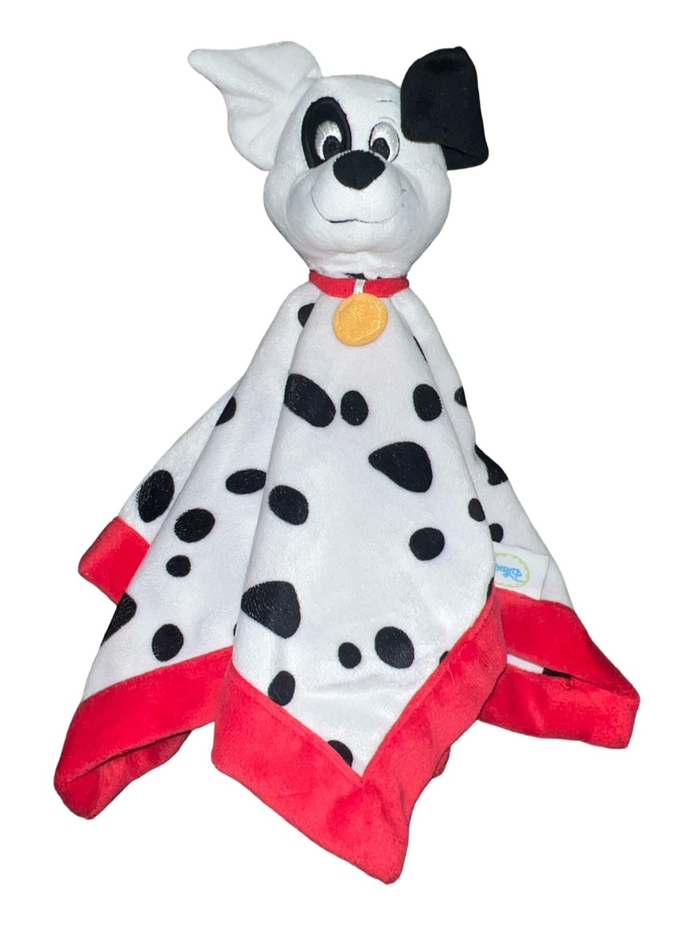 Disney Baby 101 Dalmatians Black And White Puppy Dog Red Trim Security Blanket